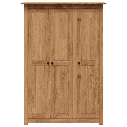 282661 vidaXL 3-Door Wardrobe 118x50x171,5 cm Pine Panama Range - Brown