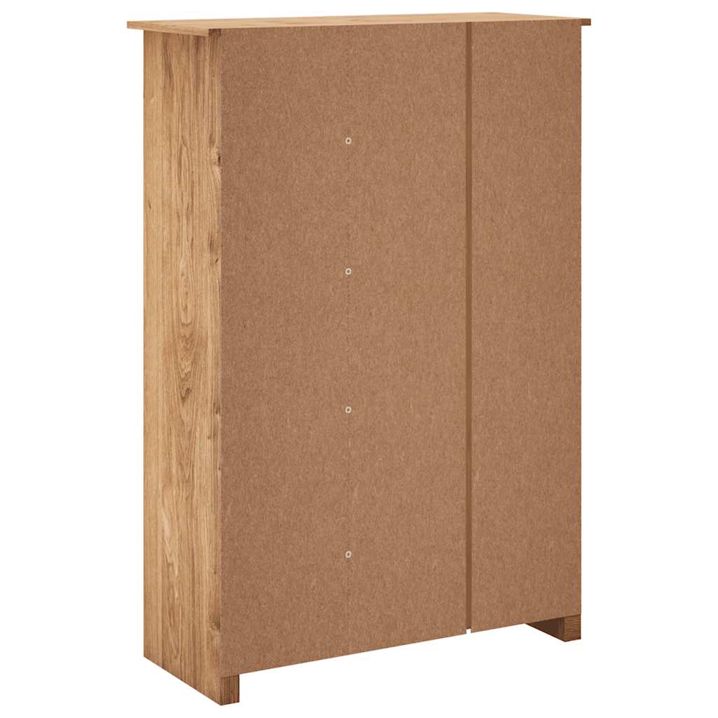 282661 vidaXL 3-Door Wardrobe 118x50x171,5 cm Pine Panama Range - Brown