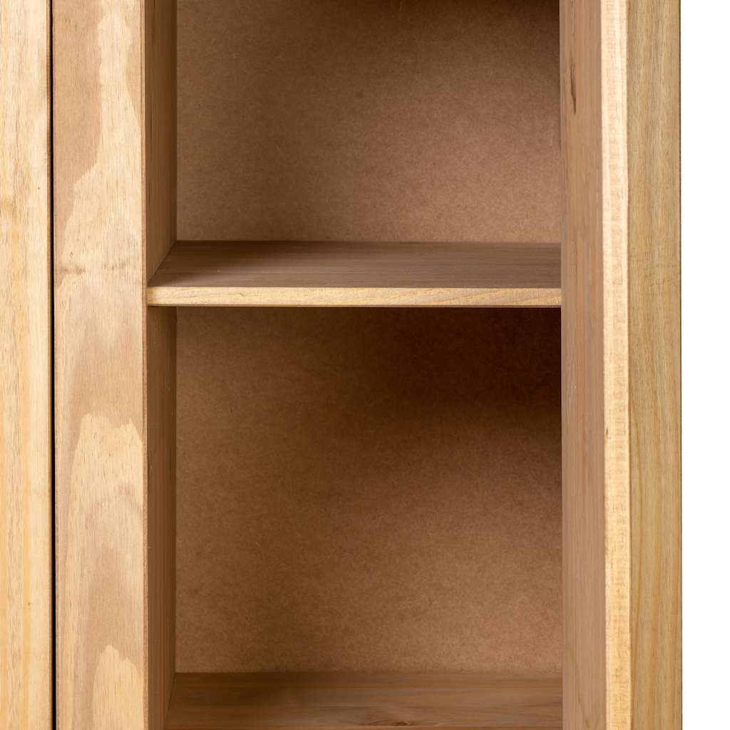 282661 vidaXL 3-Door Wardrobe 118x50x171,5 cm Pine Panama Range - Brown
