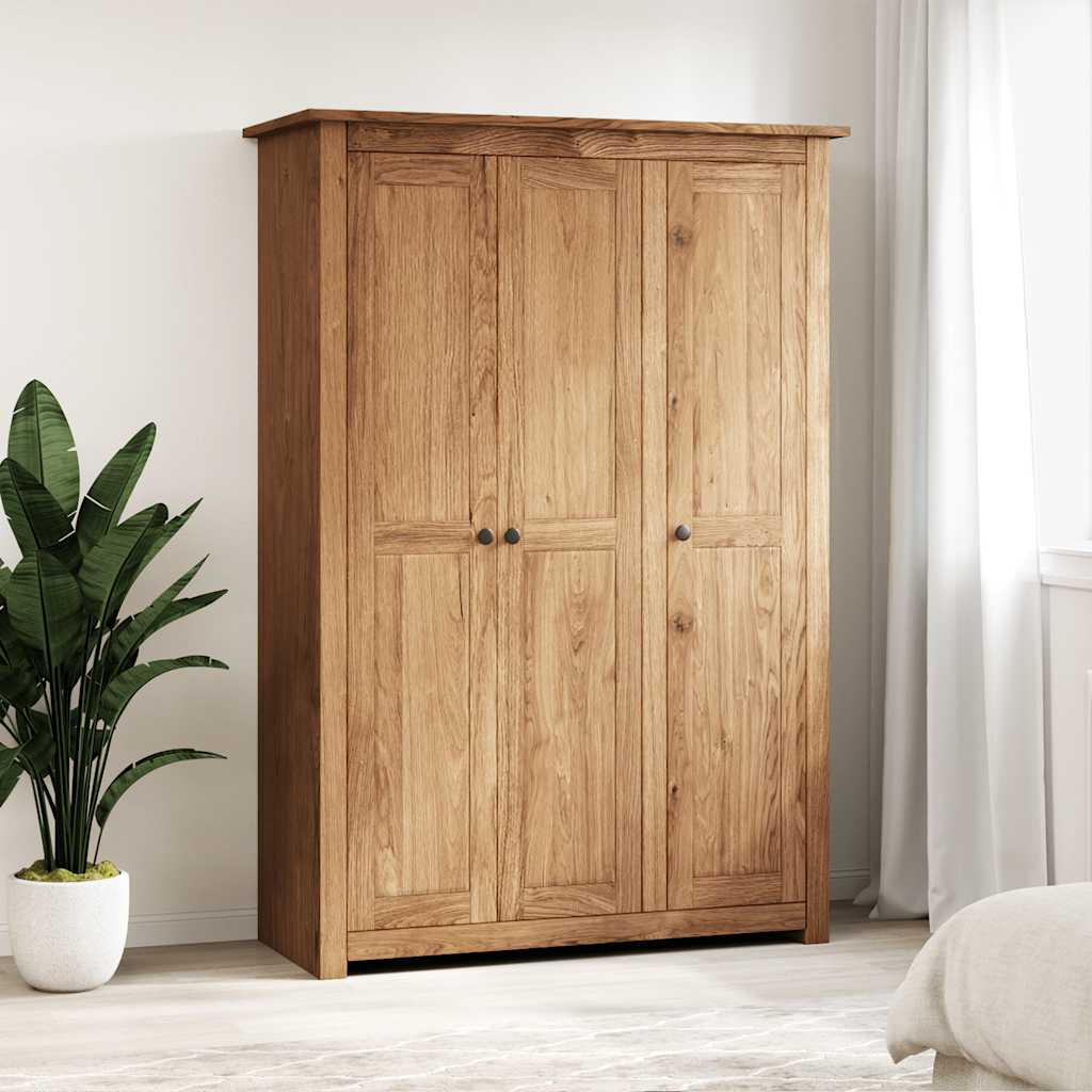 282661 vidaXL 3-Door Wardrobe 118x50x171,5 cm Pine Panama Range - Brown