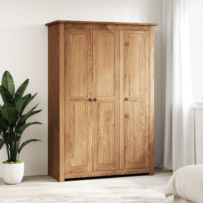282661 vidaXL 3-Door Wardrobe 118x50x171,5 cm Pine Panama Range - Brown