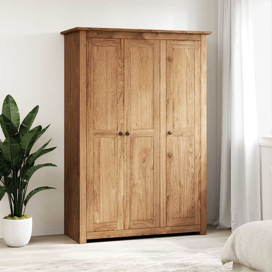 282661 vidaXL 3-Door Wardrobe 118x50x171,5 cm Pine Panama Range - Brown