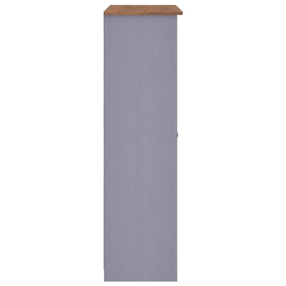 282662 vidaXL 3-Door Wardrobe Grey 118x50x171,5 cm Pine Panama Range