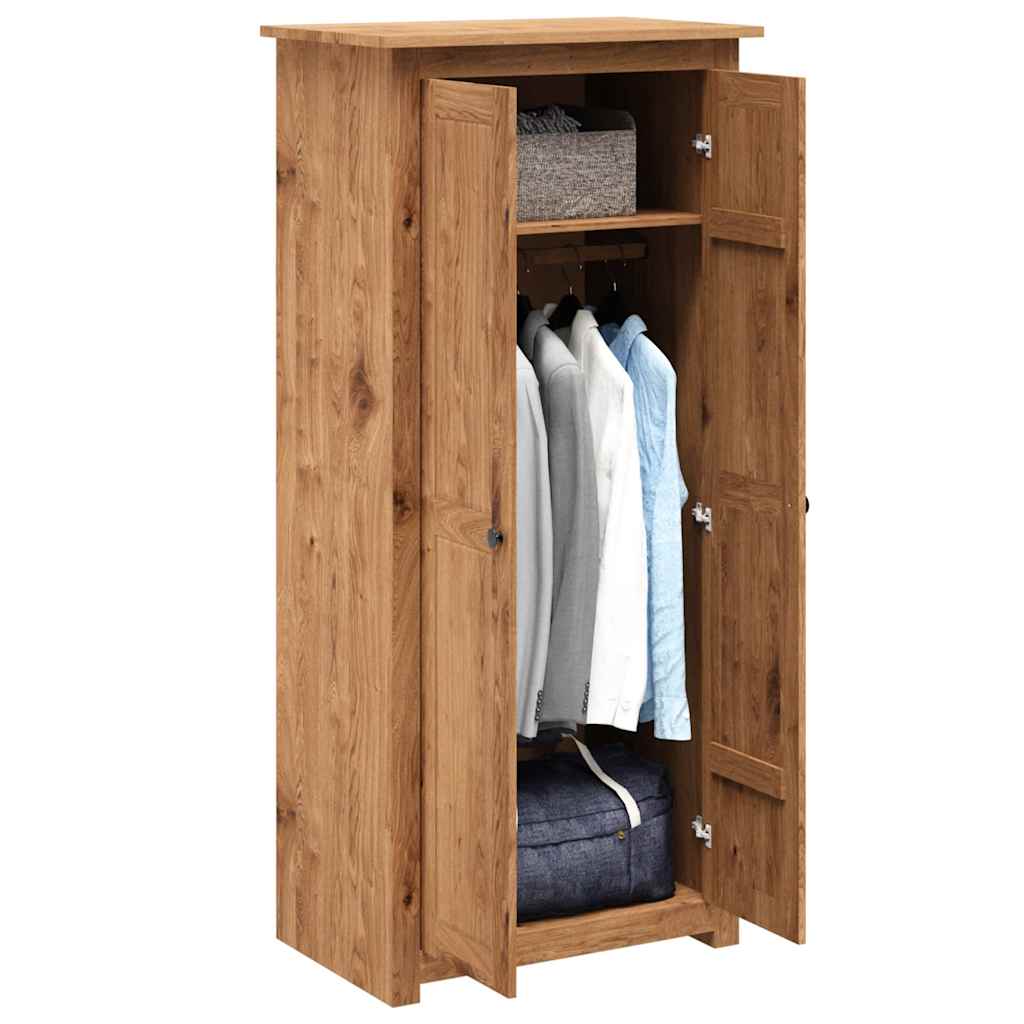 282664 vidaXL Wardrobe 80x50x171,5 cm Solid Pine Panama Range - Brown