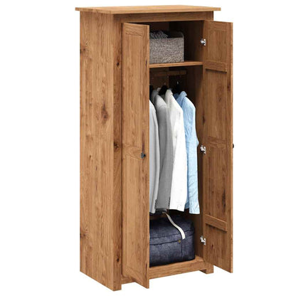 282664 vidaXL Wardrobe 80x50x171,5 cm Solid Pine Panama Range - Brown