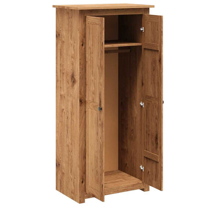 282664 vidaXL Wardrobe 80x50x171,5 cm Solid Pine Panama Range - Brown