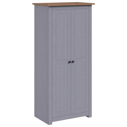 282665 vidaXL Wardrobe Grey 80x50x171,5 cm Solid Pine Panama Range