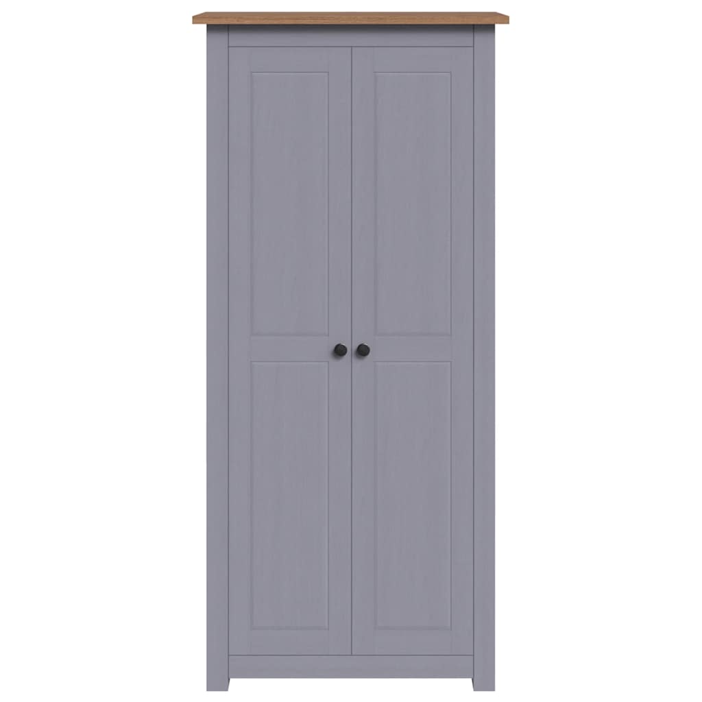 282665 vidaXL Wardrobe Grey 80x50x171,5 cm Solid Pine Panama Range