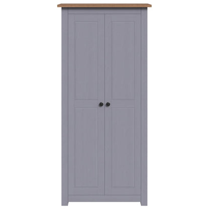 282665 vidaXL Wardrobe Grey 80x50x171,5 cm Solid Pine Panama Range