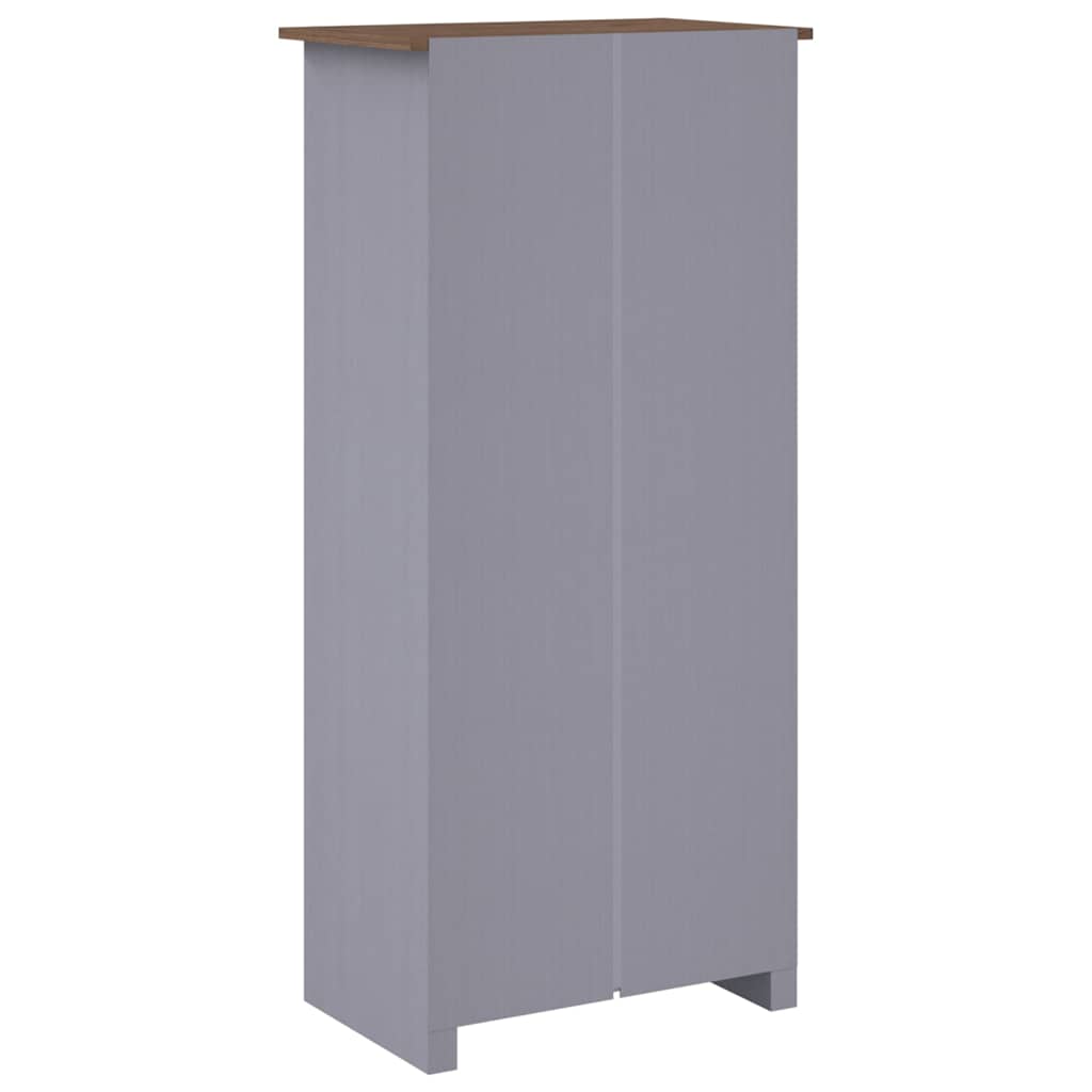 282665 vidaXL Wardrobe Grey 80x50x171,5 cm Solid Pine Panama Range