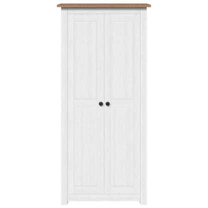 282666 vidaXL Wardrobe White 80x50x171,5 cm Solid Pine Panama Range