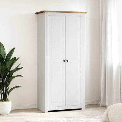 282666 vidaXL Wardrobe White 80x50x171,5 cm Solid Pine Panama Range