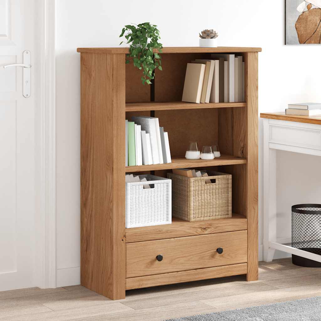 vidaXL Bookcase 80x35x110 cm Solid Pine Wood Panama Range - Brown