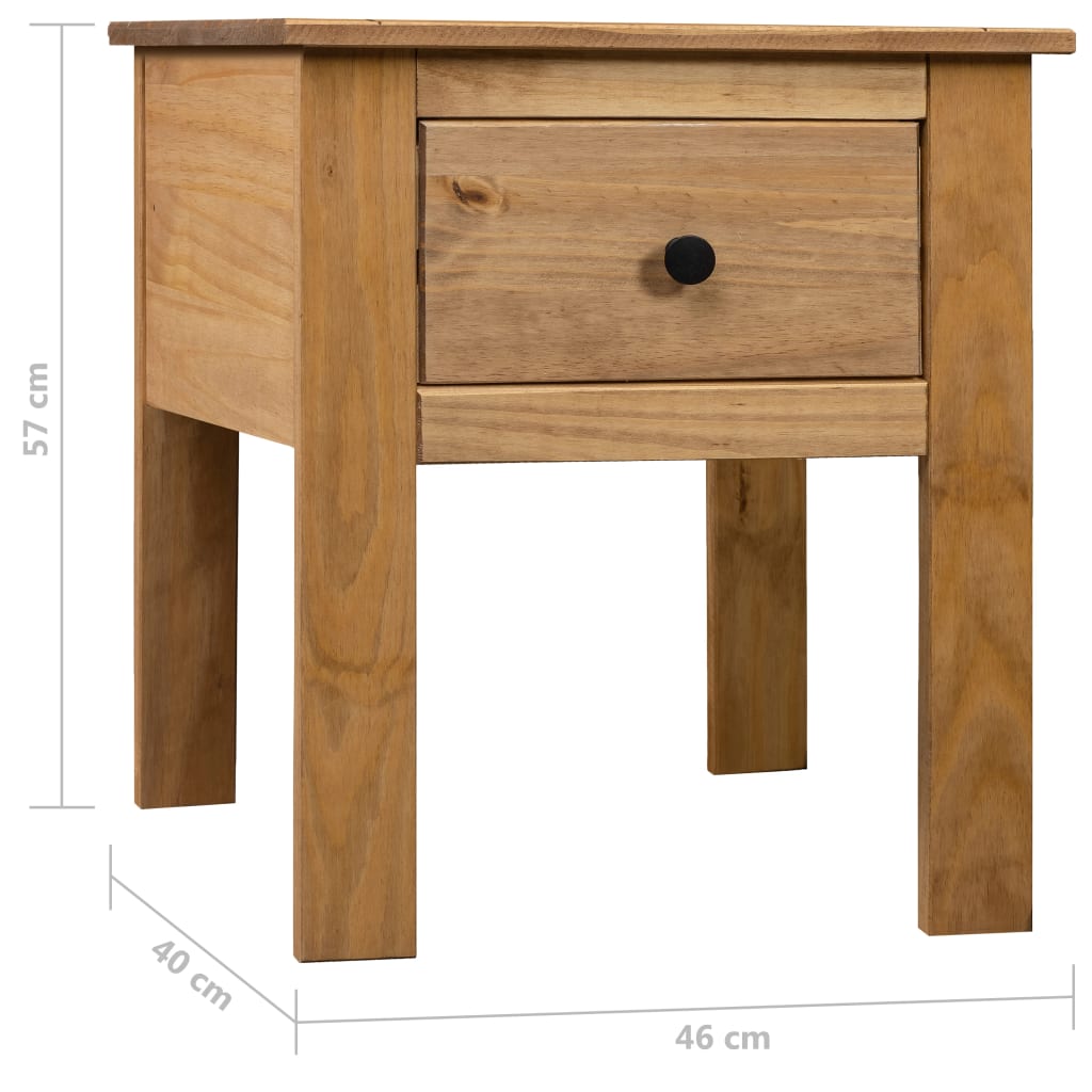vidaXL Bedside Cabinet 46x40x57 cm Pine Panama Range - Brown
