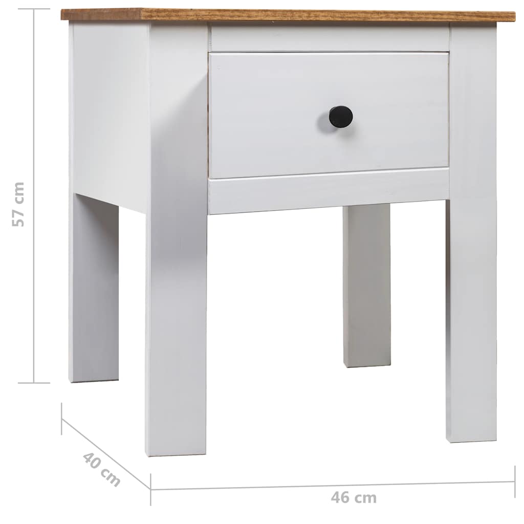 vidaXL Bedside Cabinet White 46x40x57 cm Pine Panama Range