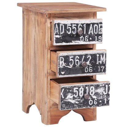 vidaXL Bedside Cabinet 30x30x51 cm Solid Mahogany Wood - Brown
