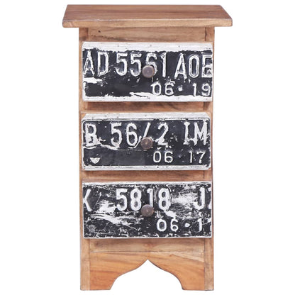 vidaXL Bedside Cabinet 30x30x51 cm Solid Mahogany Wood - Brown
