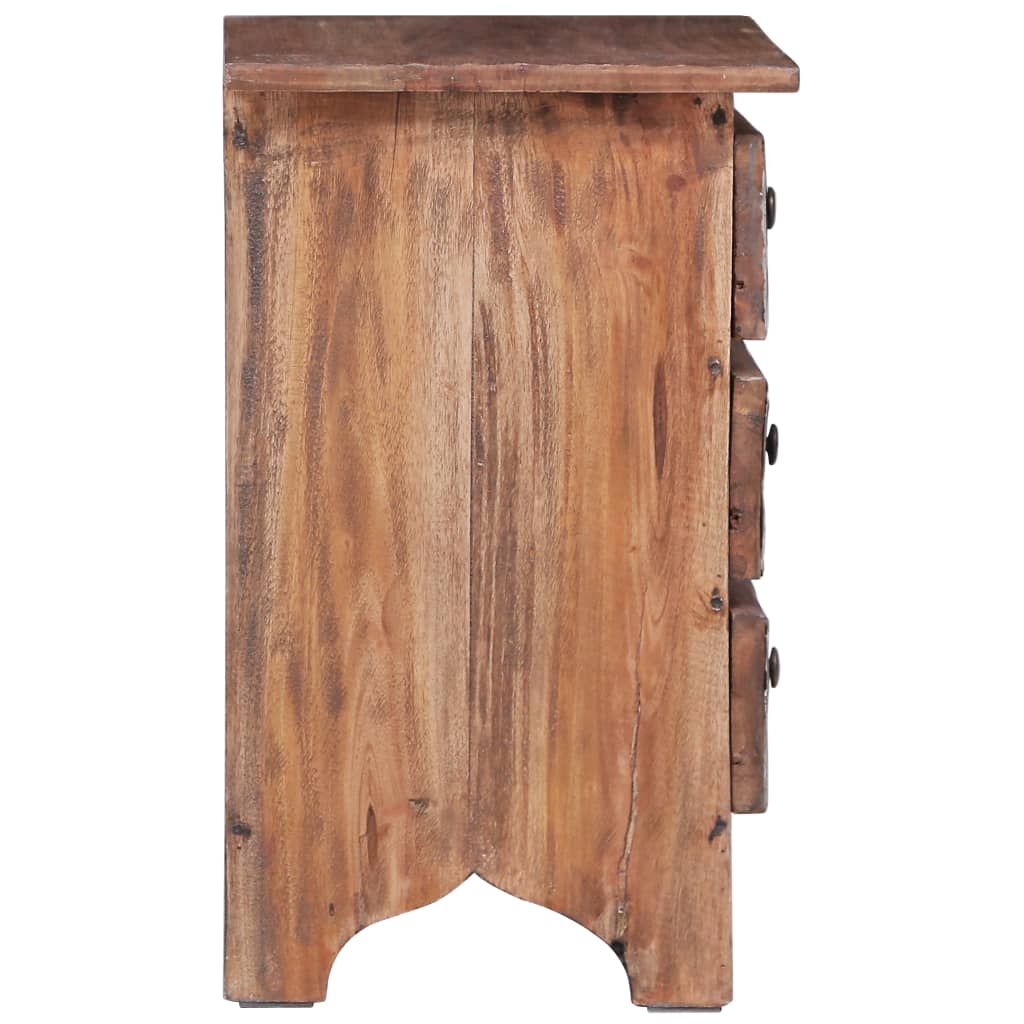 vidaXL Bedside Cabinet 30x30x51 cm Solid Mahogany Wood - Brown