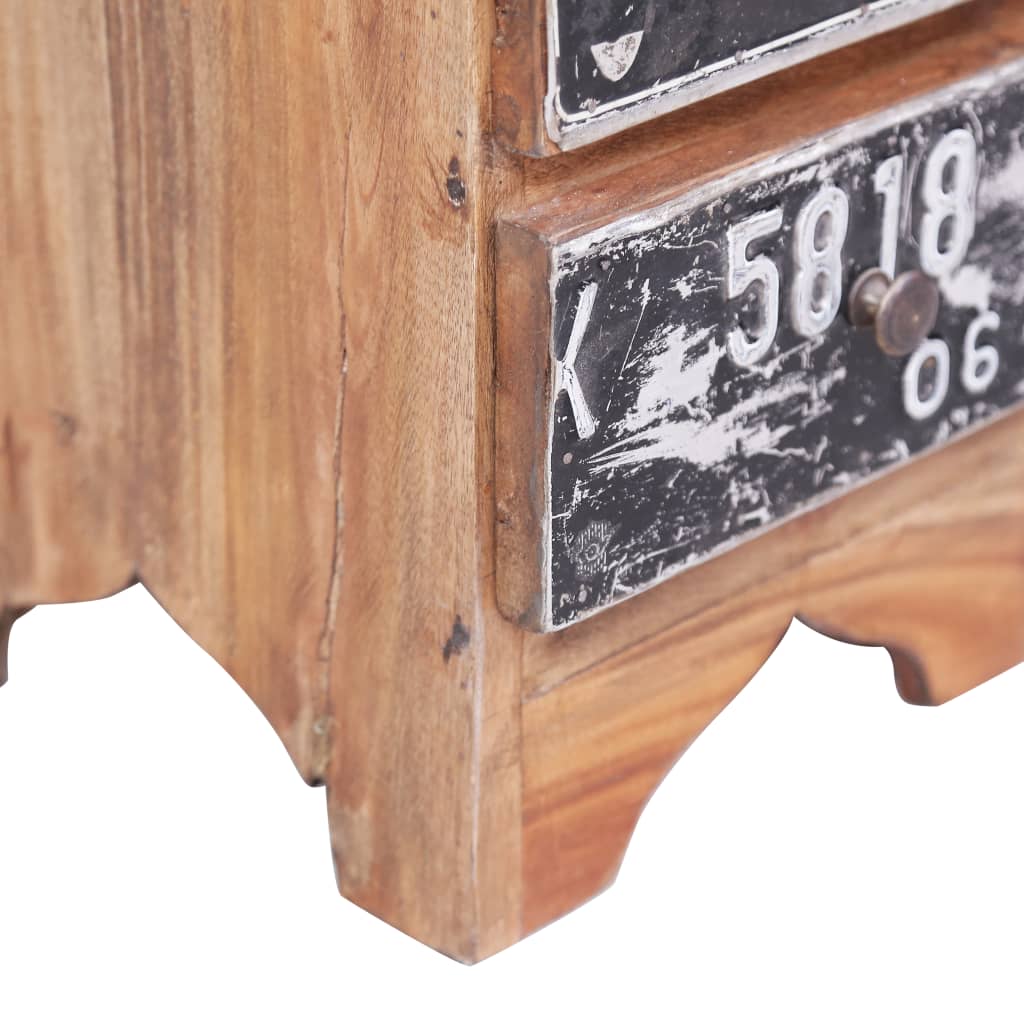 vidaXL Bedside Cabinet 30x30x51 cm Solid Mahogany Wood - Brown