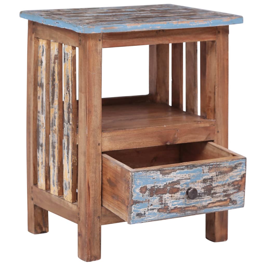 vidaXL Bedside Cabinet 41x30x50 cm Solid Mahogany Wood - Brown