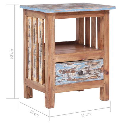 vidaXL Bedside Cabinet 41x30x50 cm Solid Mahogany Wood - Brown