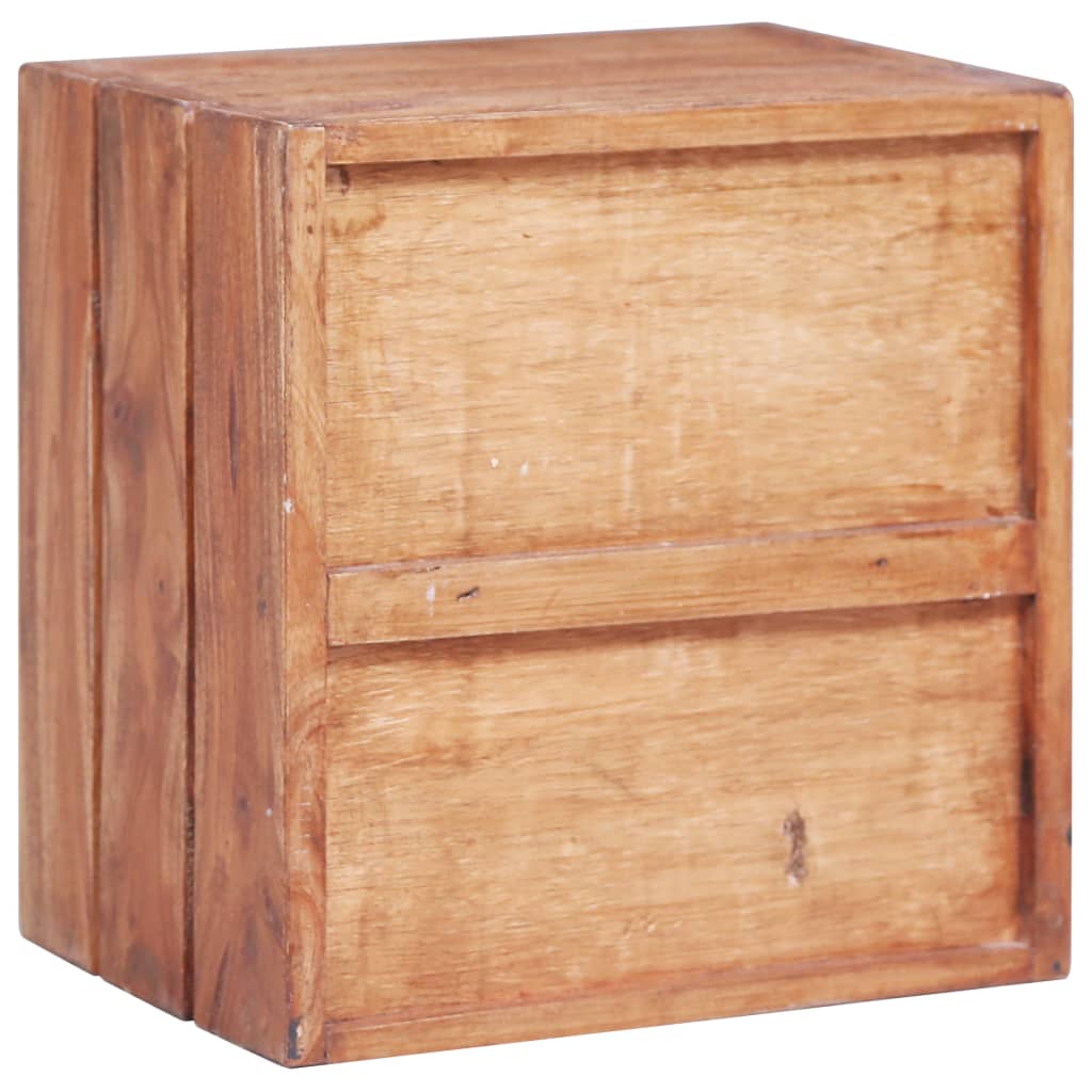 vidaXL Bedside Cabinet with 3 Drawers 35x25x35 cm Solid Mahogany Wood - Brown