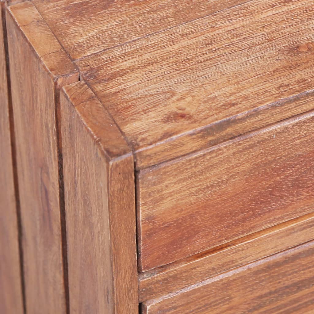 vidaXL Bedside Cabinet with 3 Drawers 35x25x35 cm Solid Mahogany Wood - Brown