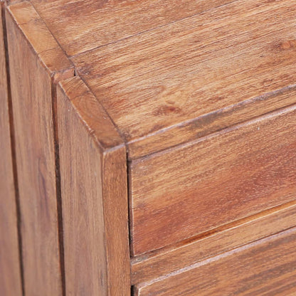 vidaXL Bedside Cabinet with 3 Drawers 35x25x35 cm Solid Mahogany Wood - Brown