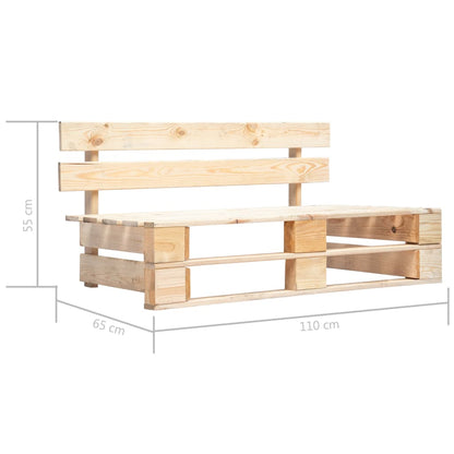 vidaXL Garden Pallet Bench Wood - Brown