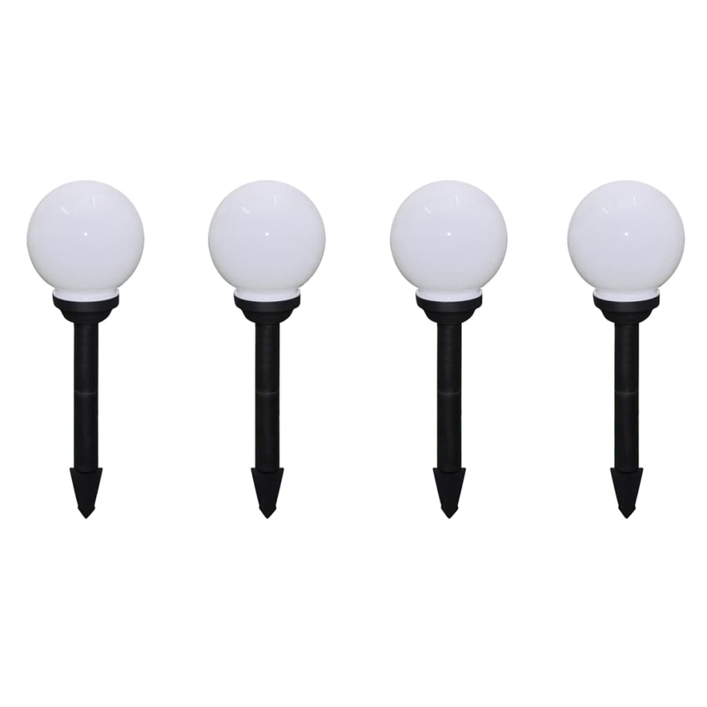 vidaXL Outdoor Pathway Lamps 8 pcs LED 15 cm with Ground Spike - White