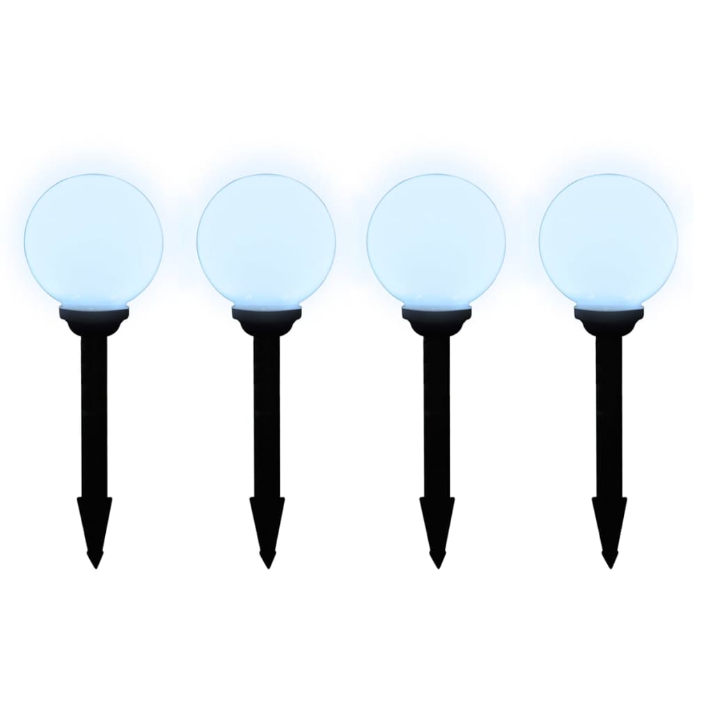 vidaXL Outdoor Pathway Lamps 8 pcs LED 15 cm with Ground Spike - White