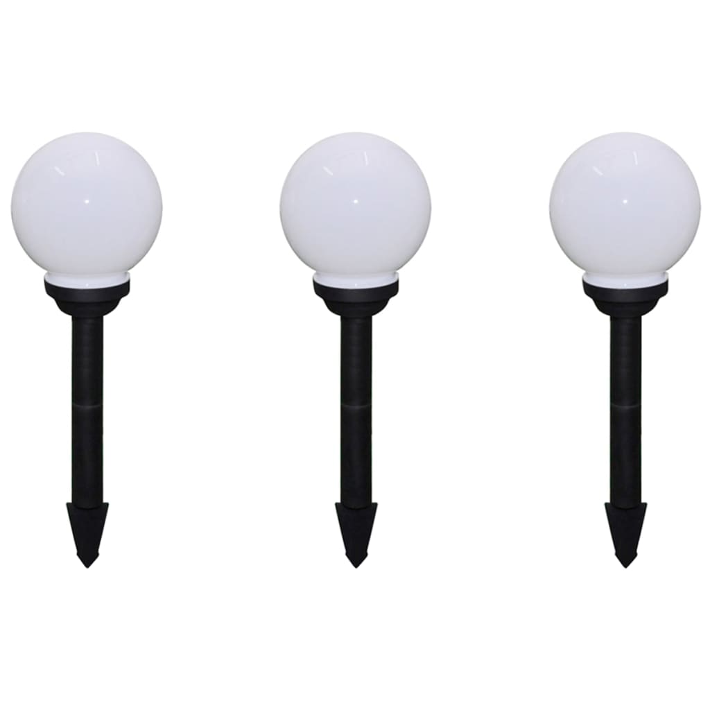 vidaXL Outdoor Pathway Lamps 6 pcs LED 20 cm with Ground Spike - White