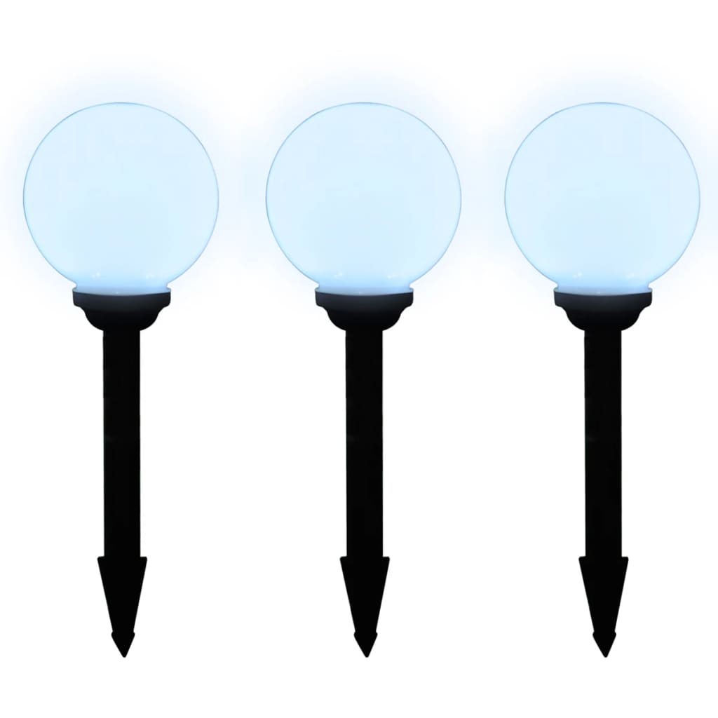 vidaXL Outdoor Pathway Lamps 6 pcs LED 20 cm with Ground Spike - White