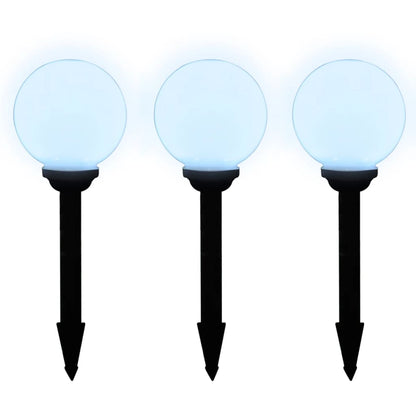 vidaXL Outdoor Pathway Lamps 6 pcs LED 20 cm with Ground Spike - White