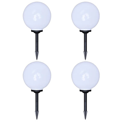 vidaXL Outdoor Pathway Lamps 4 pcs LED 30 cm with Ground Spike - White