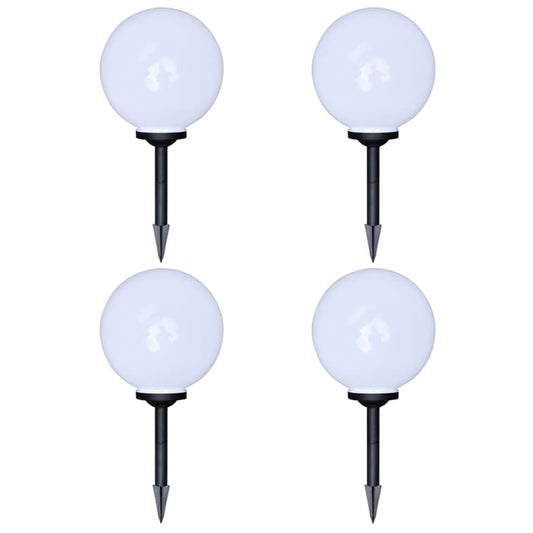 vidaXL Outdoor Pathway Lamps 4 pcs LED 30 cm with Ground Spike - White
