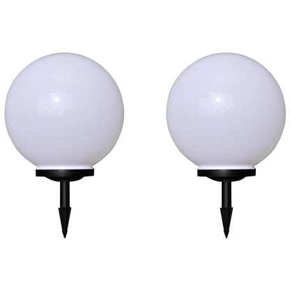 vidaXL Outdoor Pathway Lamps 2 pcs LED 40 cm with Ground Spike - White