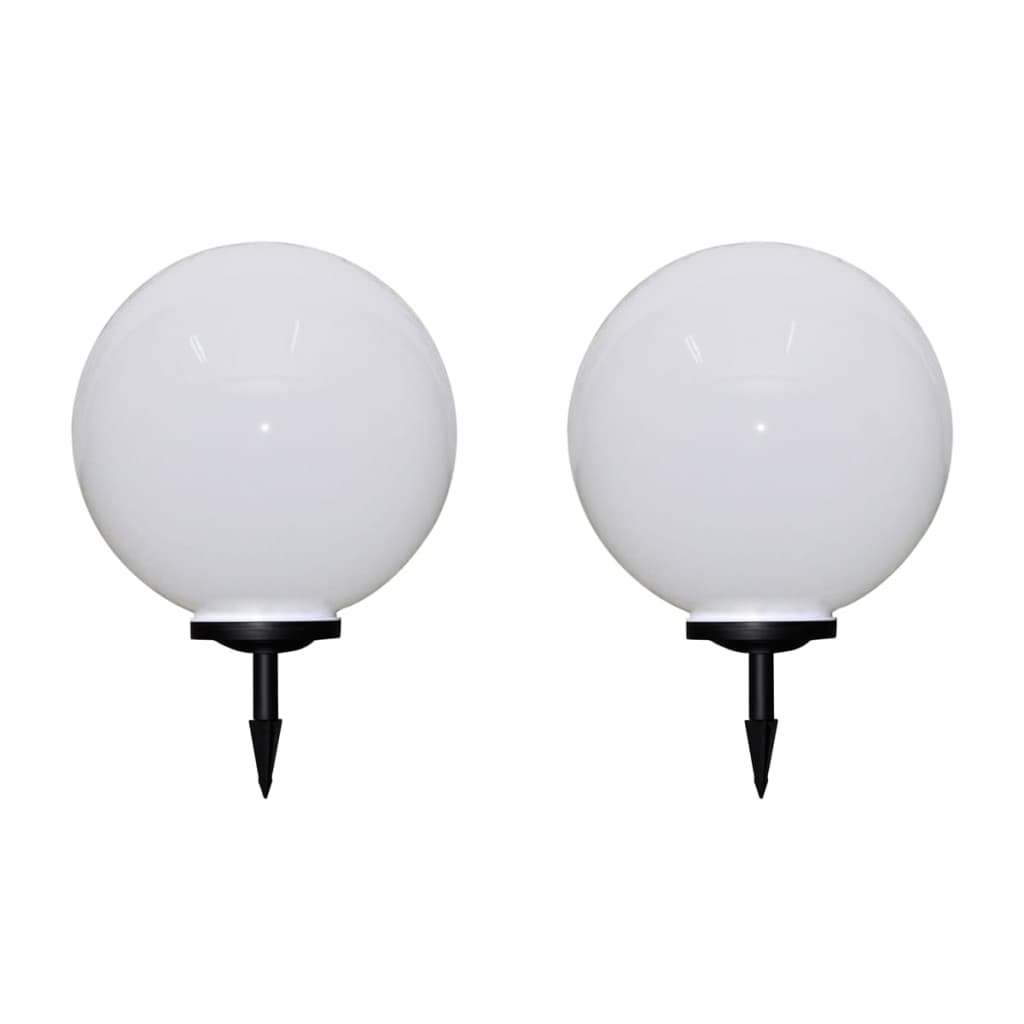 vidaXL Outdoor Pathway Lamps 2 pcs LED 50 cm with Ground Spike - White