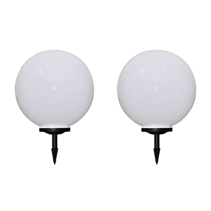 vidaXL Outdoor Pathway Lamps 2 pcs LED 50 cm with Ground Spike - White