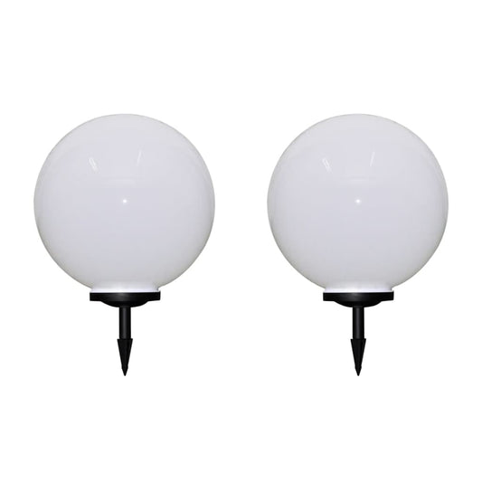 vidaXL Outdoor Pathway Lamps 2 pcs LED 50 cm with Ground Spike - White