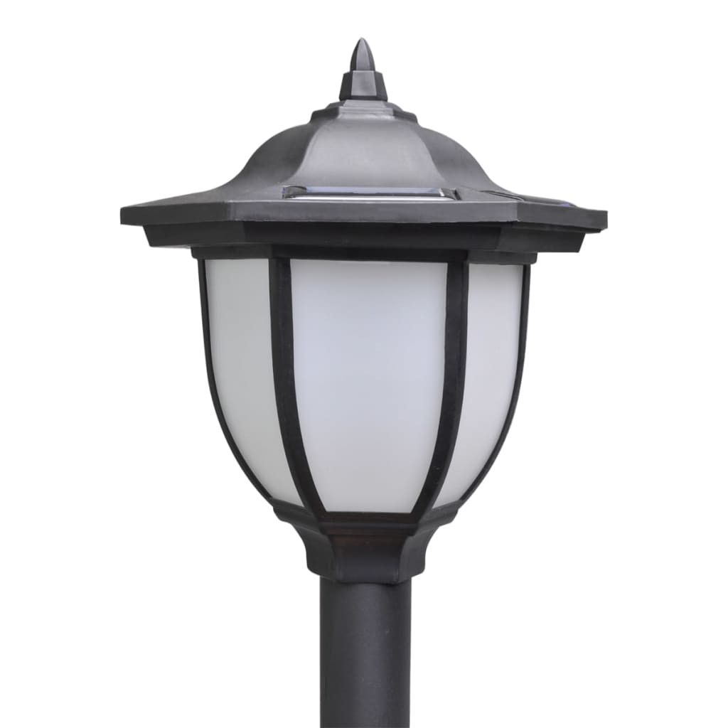 vidaXL Solar Lights 4 pcs with Chain Fence and Poles - Black