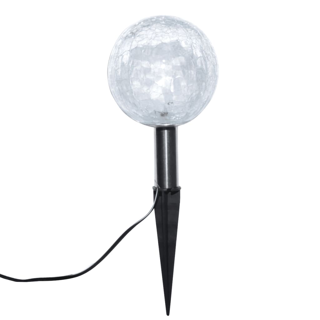 vidaXL Garden Lights 6 pcs LED with Spike Anchors & Solar Panels - White