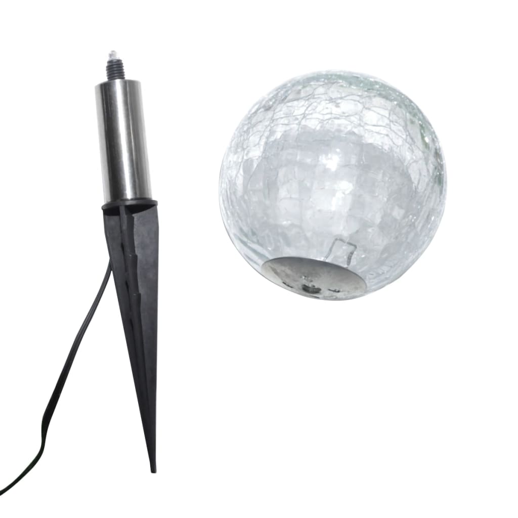 vidaXL Garden Lights 6 pcs LED with Spike Anchors & Solar Panels - White