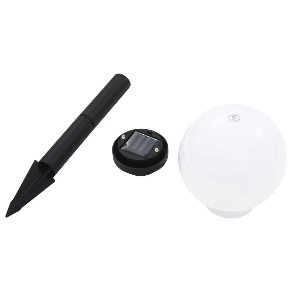 vidaXL Outdoor Solar Lamps 6 pcs LED Spherical 20 cm RGB - White