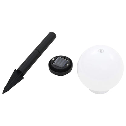 vidaXL Outdoor Solar Lamps 6 pcs LED Spherical 20 cm RGB - White