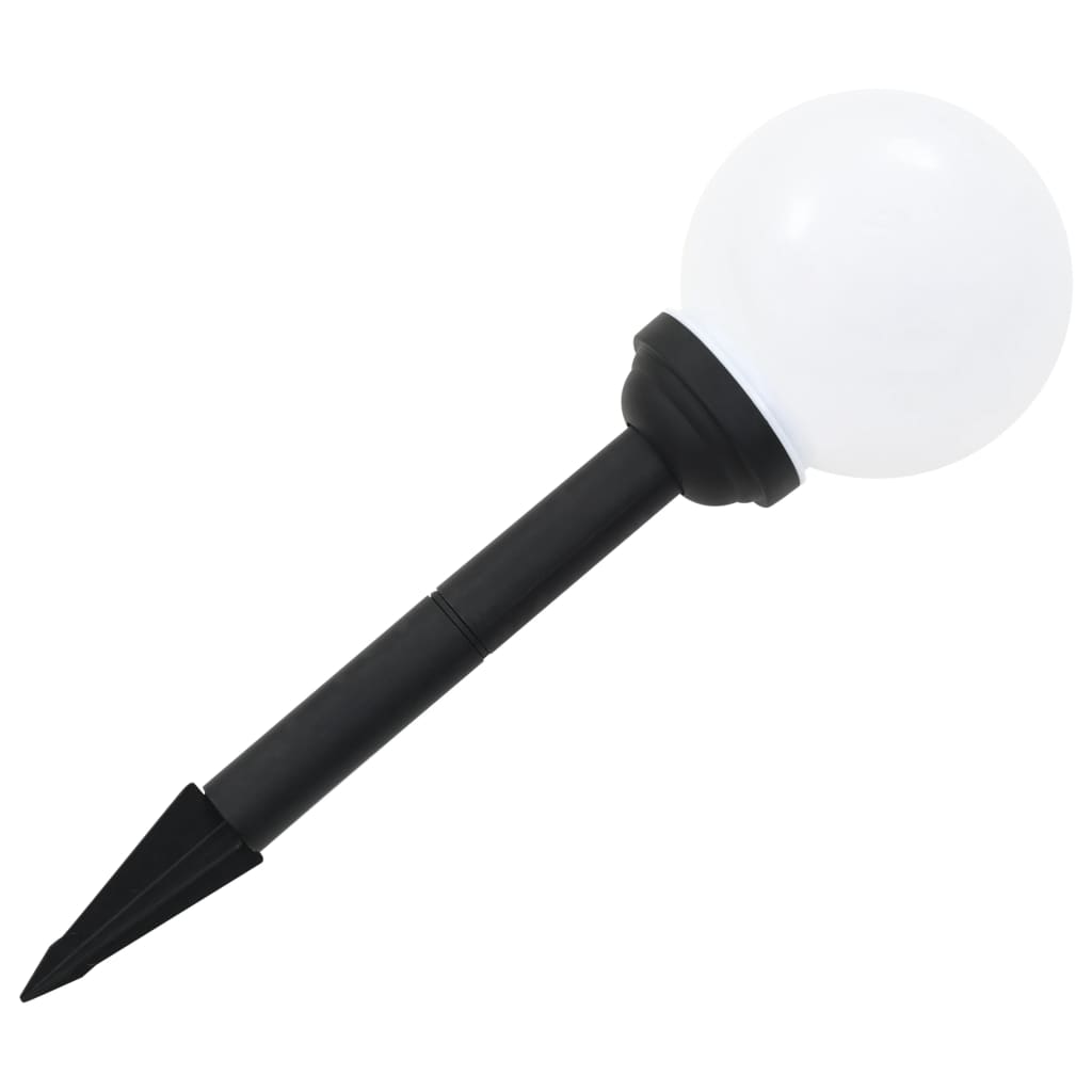 vidaXL Outdoor Solar Lamps 6 pcs LED Spherical 20 cm RGB - White