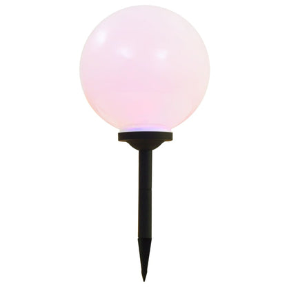 vidaXL Outdoor Solar Lamps 4 pcs LED Spherical 30 cm RGB - White