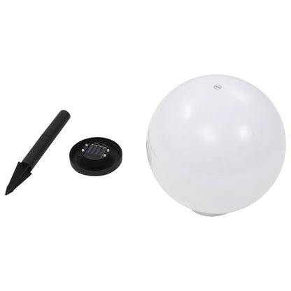 vidaXL Outdoor Solar Lamps 4 pcs LED Spherical 30 cm RGB - White
