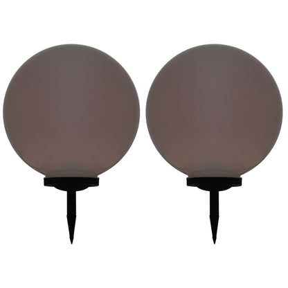 vidaXL Outdoor Solar Lamps 2 pcs LED Spherical 50 cm RGB - White