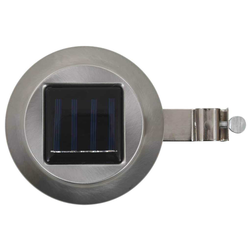 vidaXL Outdoor Solar Lamps 12 pcs LED Round 12 cm White - Silver